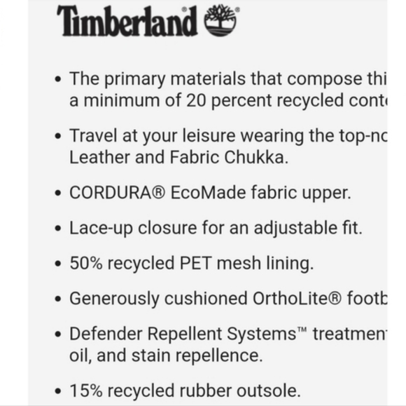 Timberland Davis Square Leather/Fabric Men's Chukka Black Nubuck Size 9 - Picture 12 of 13